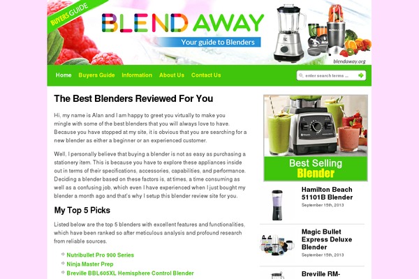 blendaway.org site used WP-Genius