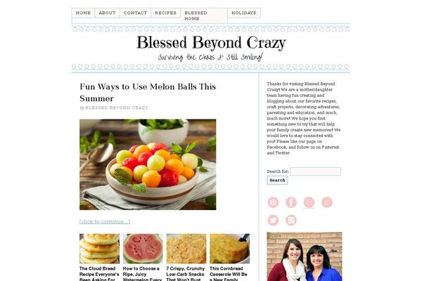 Recipe-blogger theme site design template sample