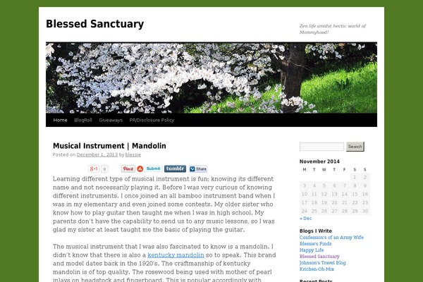 Twenty Ten theme site design template sample