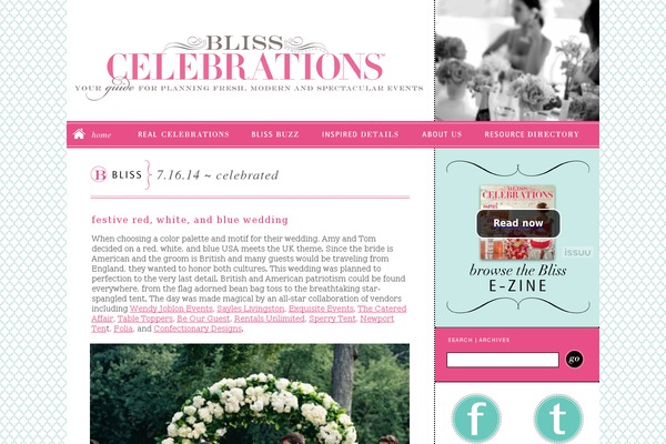 blisscelebrationsguide.com site used Bliss-celebrations-guide