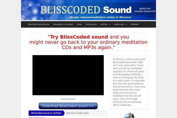 blisscodedsound.com site used Twenty Thirteen