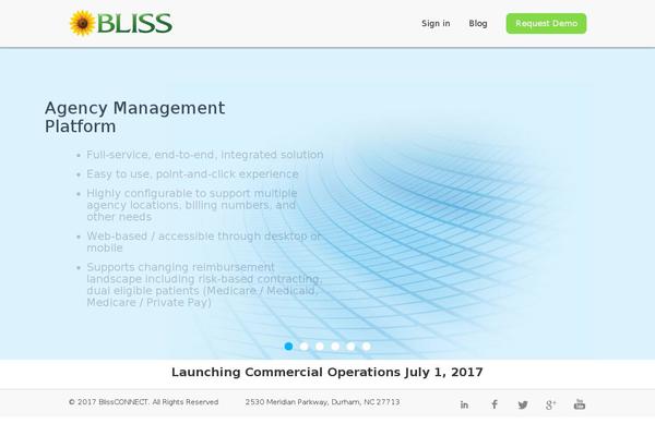 blissconnect.com site used Bliss