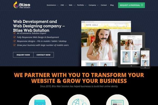 blisswebsolution.com site used Bliss_theme