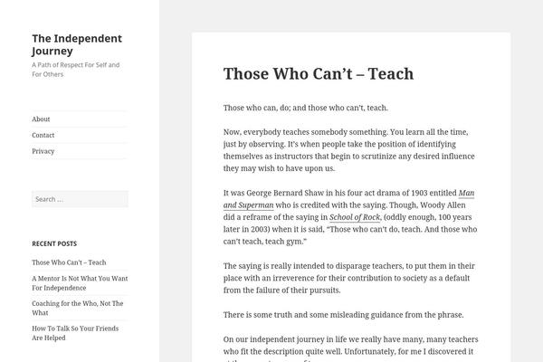 Twenty Fifteen theme site design template sample