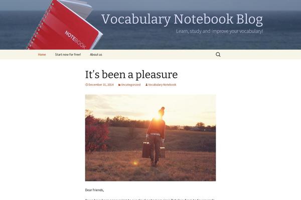blog.vocabularynotebook.com site used Twentythirteencustom