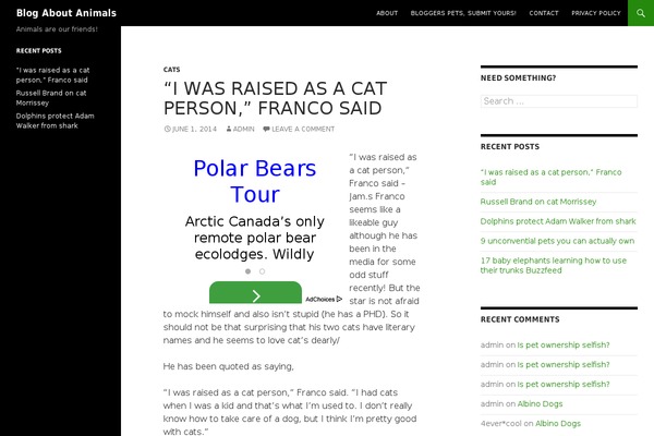 Twenty Fourteen theme site design template sample