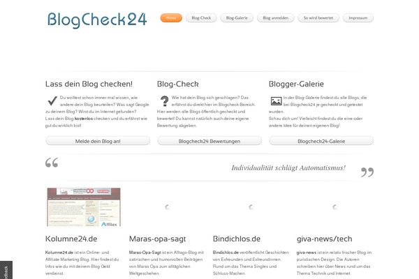 blogcheck24.de site used Clear Theme
