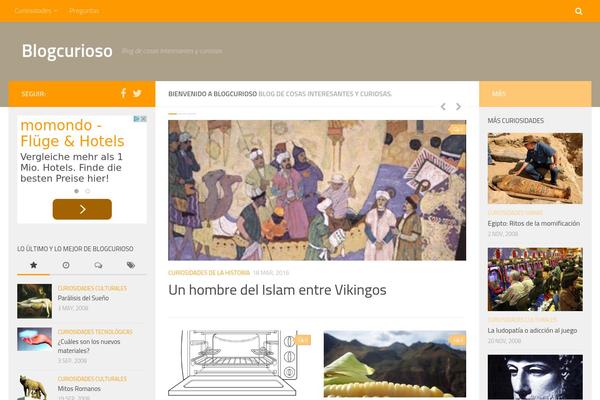 Hueman theme site design template sample