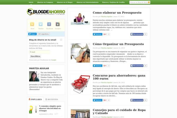 blogdeahorro.com site used Ahorrar