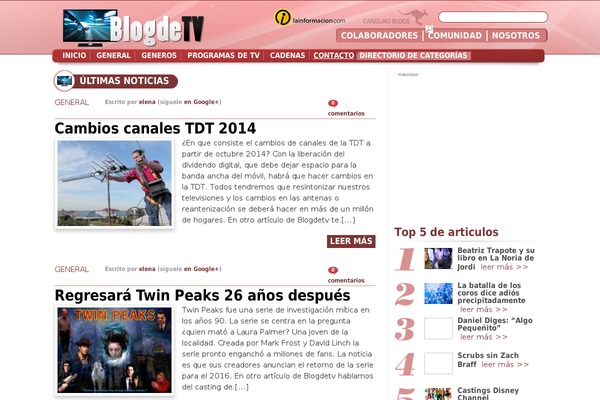 blogdetv.com site used Canguro