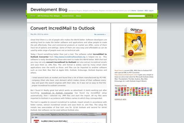 blogdev.info site used Greenpark_2_beta_6b_pre