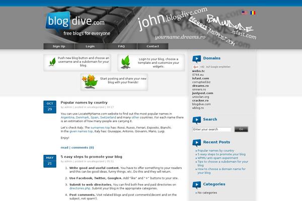 blogdive.com site used Blogdive