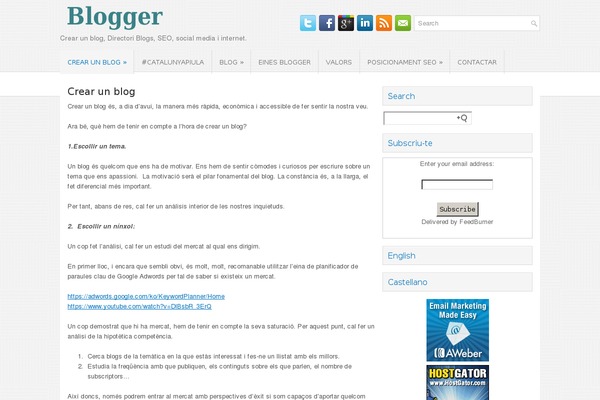 blogger.cat site used Visione