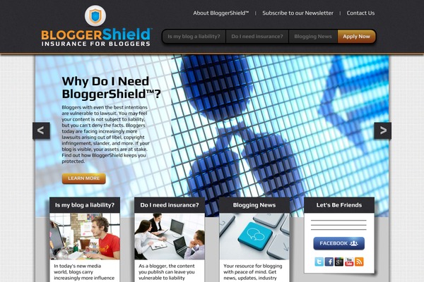 bloggershield.com site used Blogger-shield