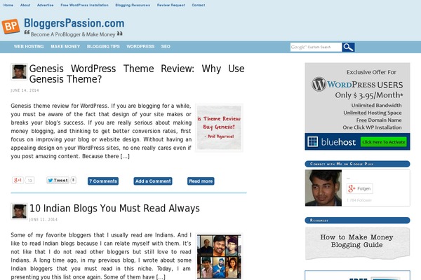 bloggerspassion.com site used Bloggerspassion