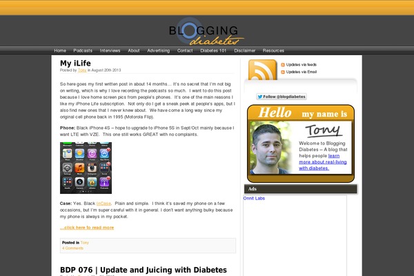 bloggingdiabetes.com site used Nimble