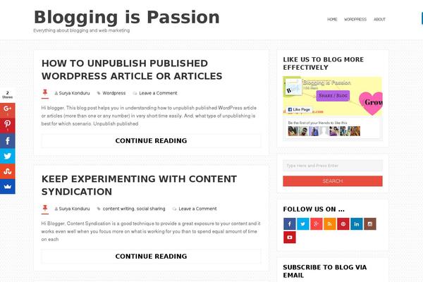 LiveBlog theme site design template sample