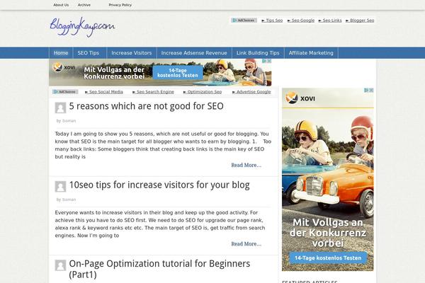 bloggingkeys.com site used Smart-tech-blog