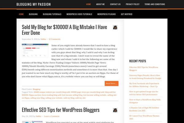 bloggingmypassion.com site used Magnus7pro