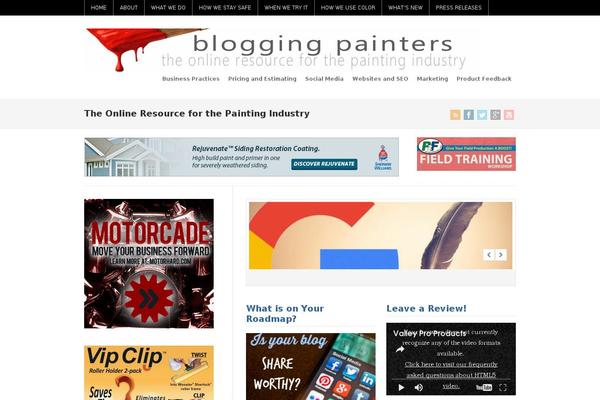 bloggingpainters.com site used Wp Brilliance