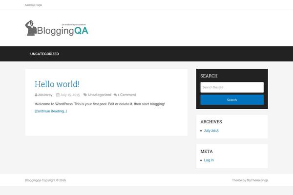 Bloggingcagev2 theme site design template sample