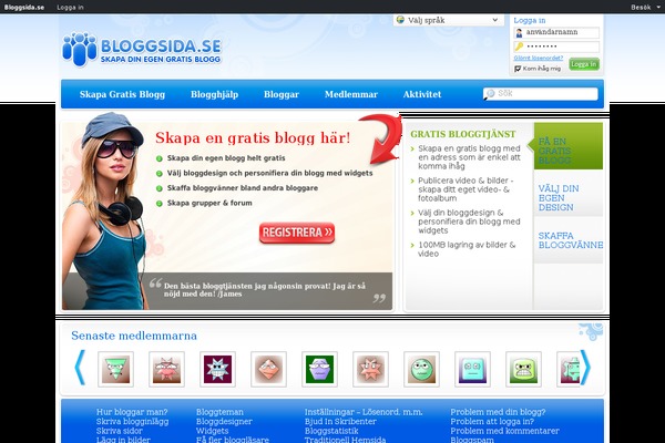 bloggsida.se site used Blossom PinIt