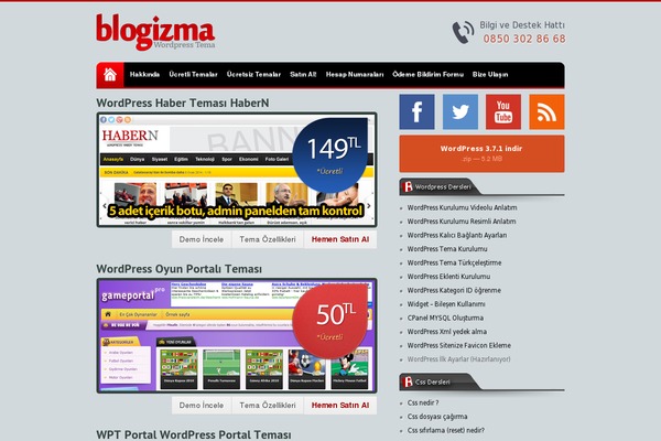 blogizma.org site used Bluecontent