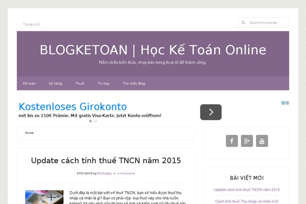 WordPress website example screenshot