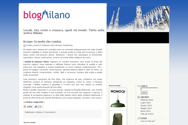 blogmilano.it site used Blogmilano
