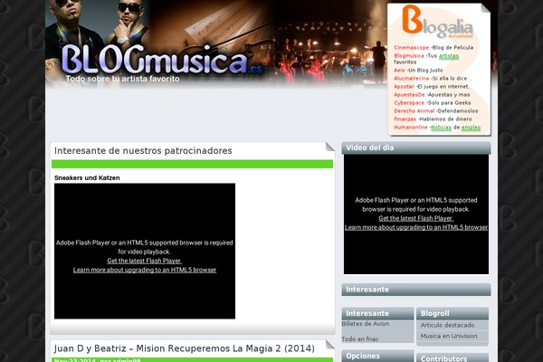 blogmusica.es site used Holidaez
