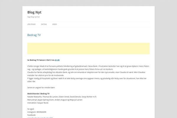 Twenty Twelve theme site design template sample
