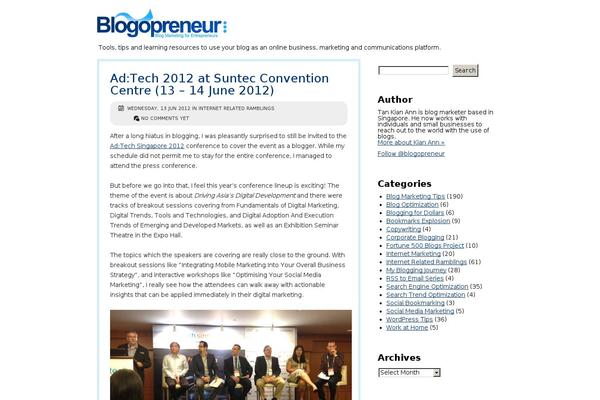 blogopreneur.com site used Blogopreneur006