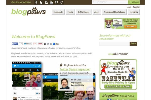 blogpaws.com site used Dot-theme