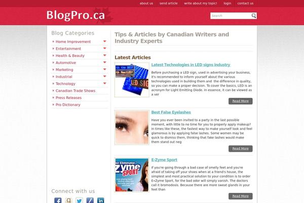 Blogpro theme site design template sample