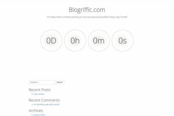 blogriffic.com site used WPChimp Countdown