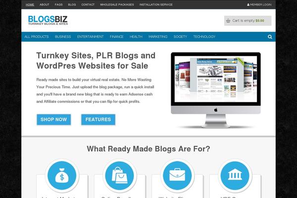 blogsbiz.com site used Pmthemes