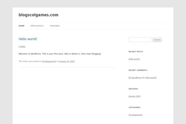 Twenty Twelve theme site design template sample