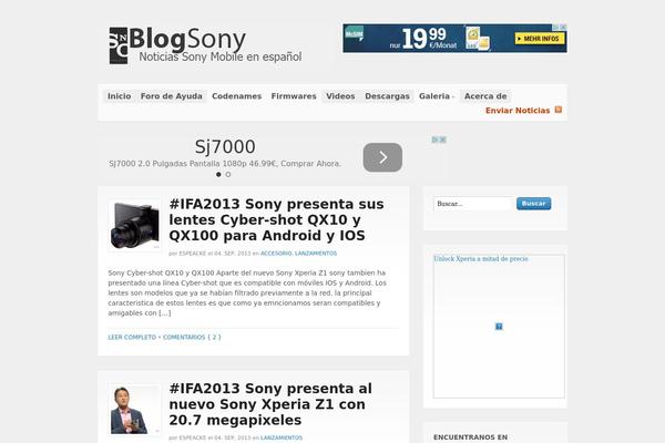 blogsony.com site used Canvas