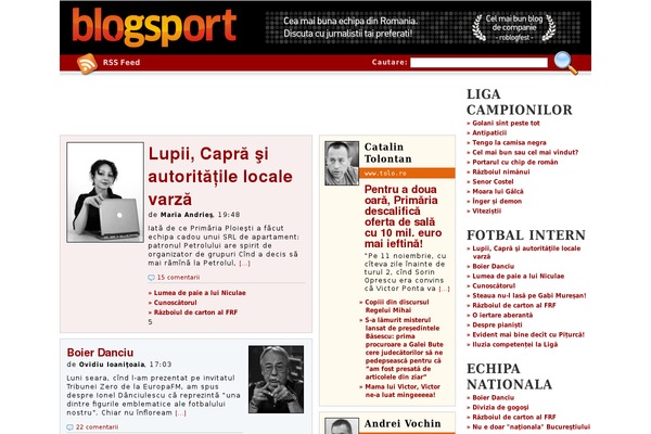 blogsport.ro site used Blogsport_index