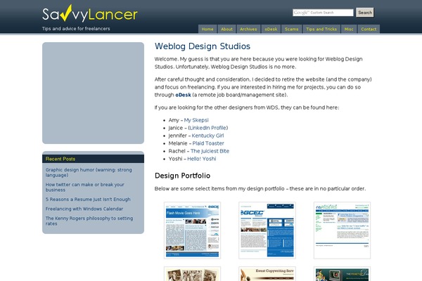 Savvy theme site design template sample