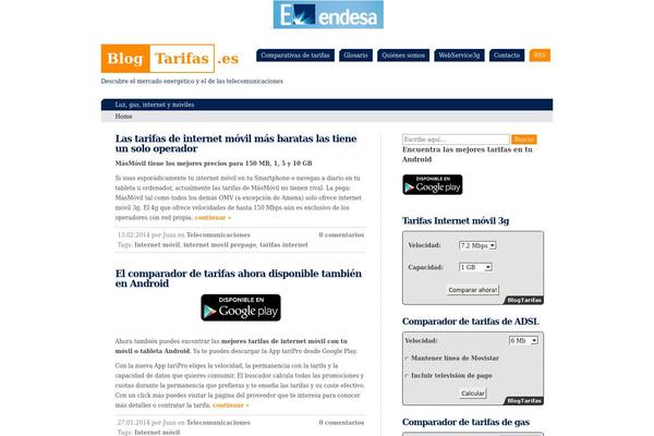 blogtarifas.es site used Clockworksimple