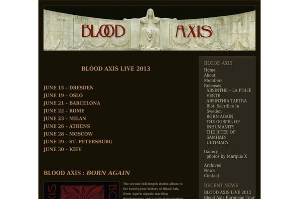 bloodaxis.com site used Aurora