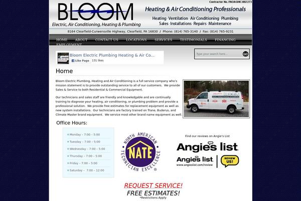 Bloom theme site design template sample