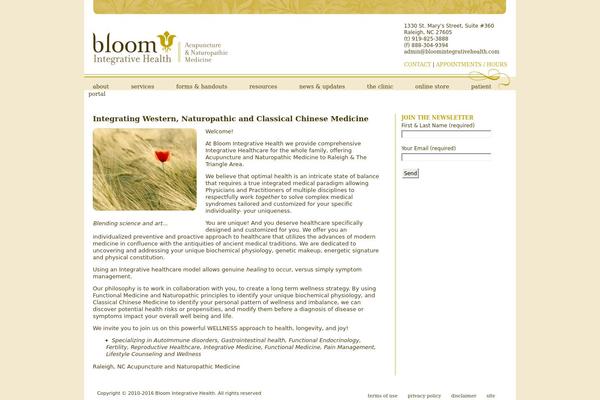 Bloom theme site design template sample
