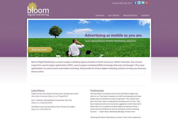 bloommarketing.ca site used Bloom