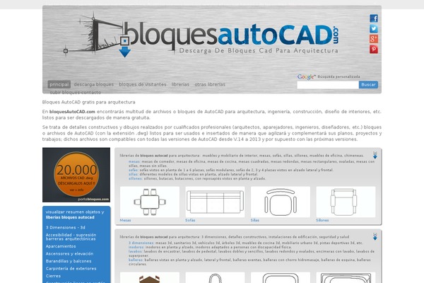 bloquesautocad.com site used Bloquesautocad