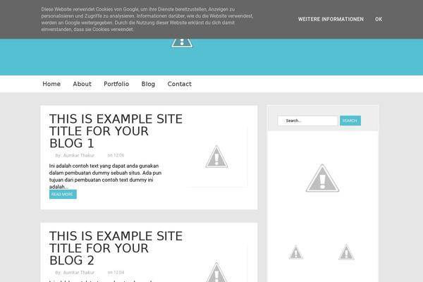 Blueblog theme site design template sample