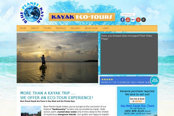 blue-planet-kayak.com site used Kayak