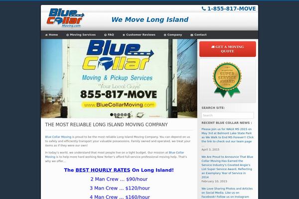 BlueCollar theme site design template sample