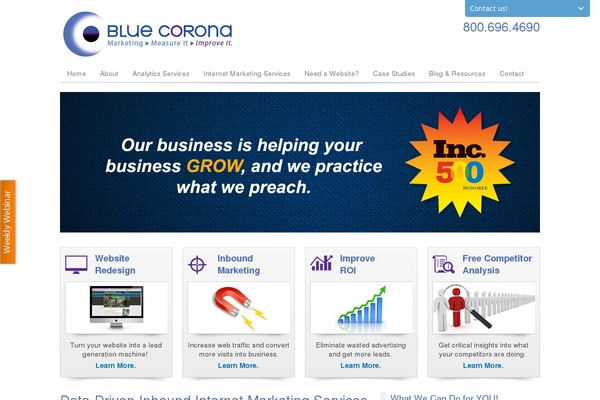 bluecorona.com site used Bluecorona-2015